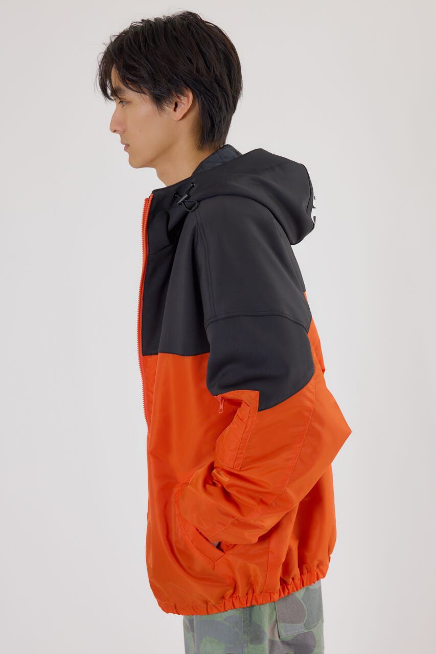 RODEO CROWNS「バイカラーフーデッドブルゾン」|ブルゾン・スタジャン|