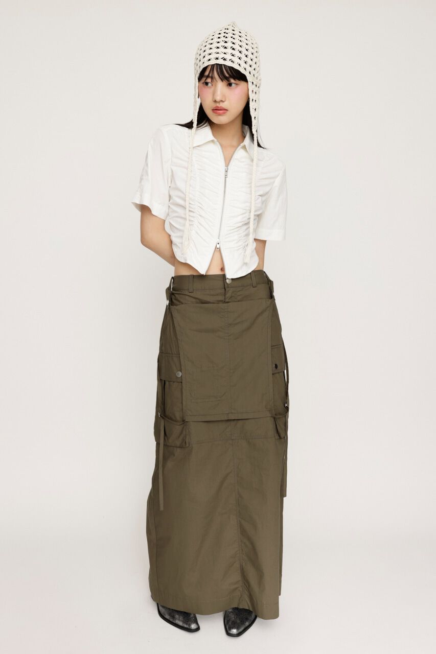 SLY「FRONT ZIP BACK OPEN ブラウス」|シャツ・ブラウス|