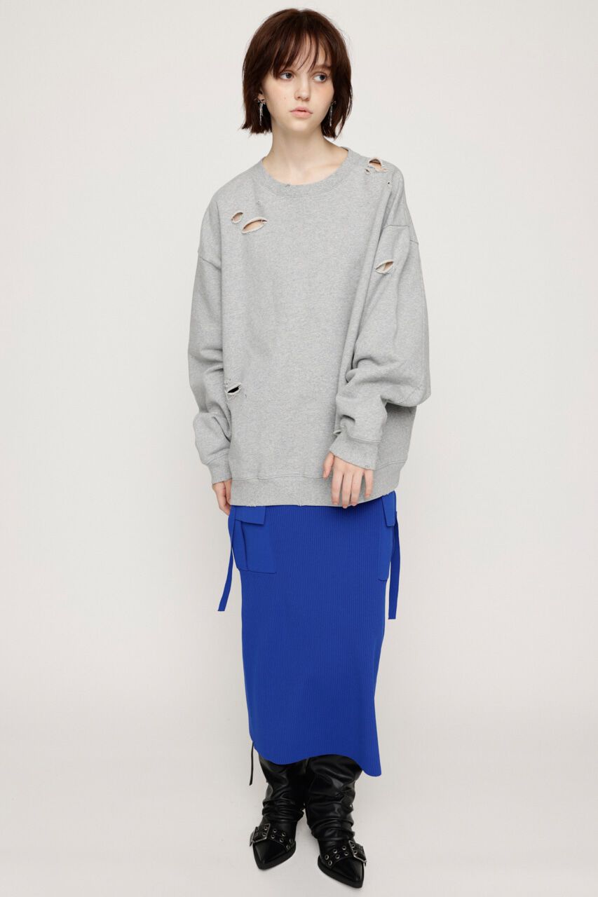 SLY「FINE TOUCH KNIT ミディアムスカート」|スカート|BLU