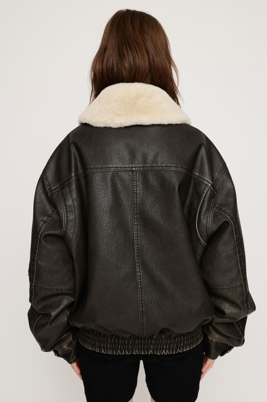 SLY「VINTAGE F／LEATHER S／ブルゾン」|ブルゾン・スタジャン|