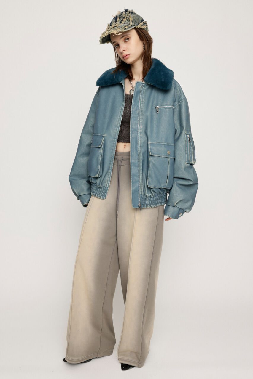 SLY「VINTAGE F／LEATHER S／ブルゾン」|ブルゾン・スタジャン|