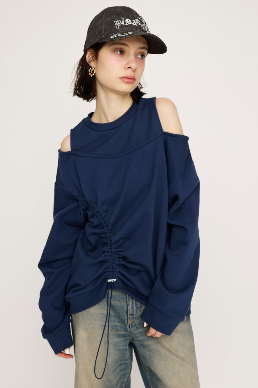 SLY「OPEN SHOULDER SW トップス」|パーカー|