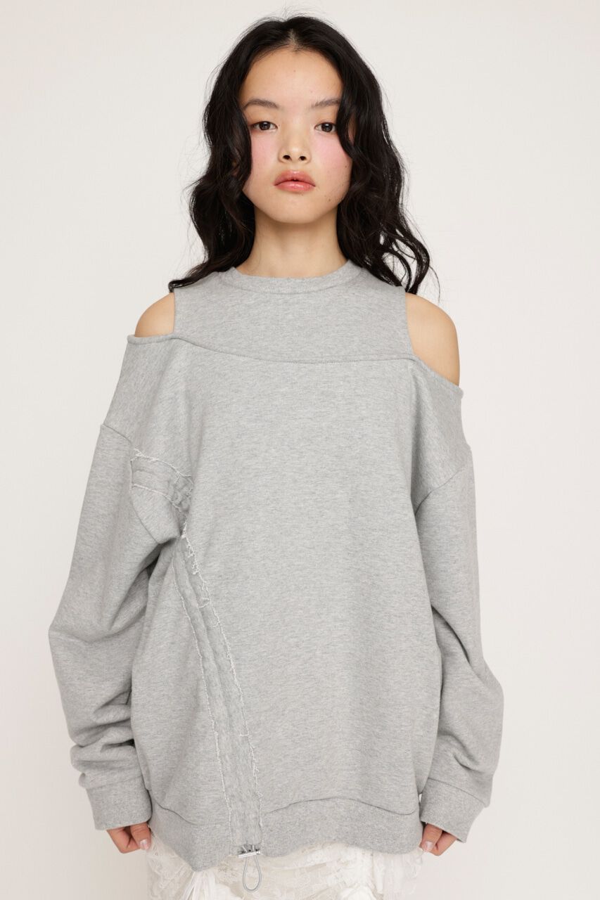 SLY「OPEN SHOULDER SW トップス」|パーカー|
