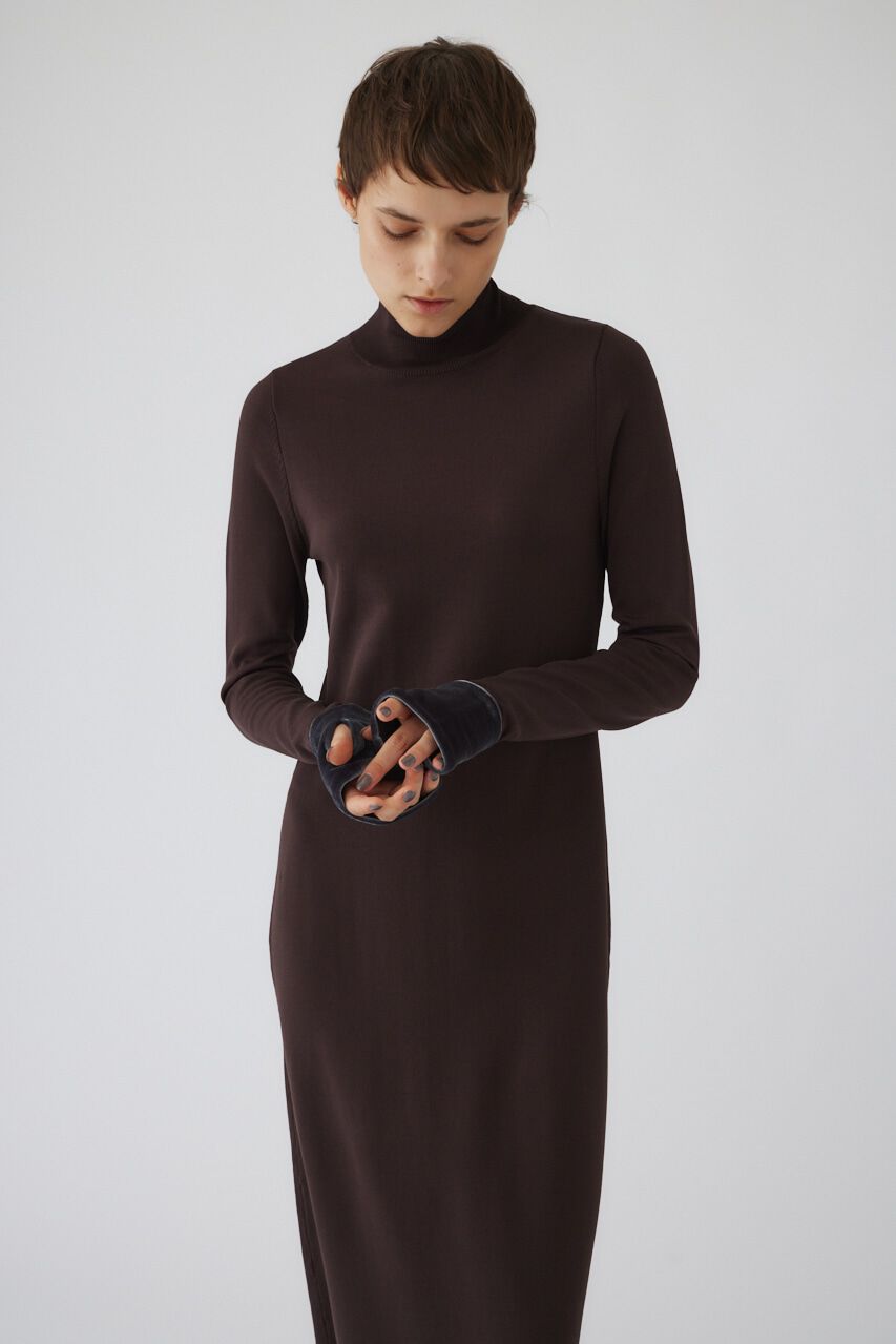 RIM.ARK 「Velour cuffs knit dress」|ワンピース|