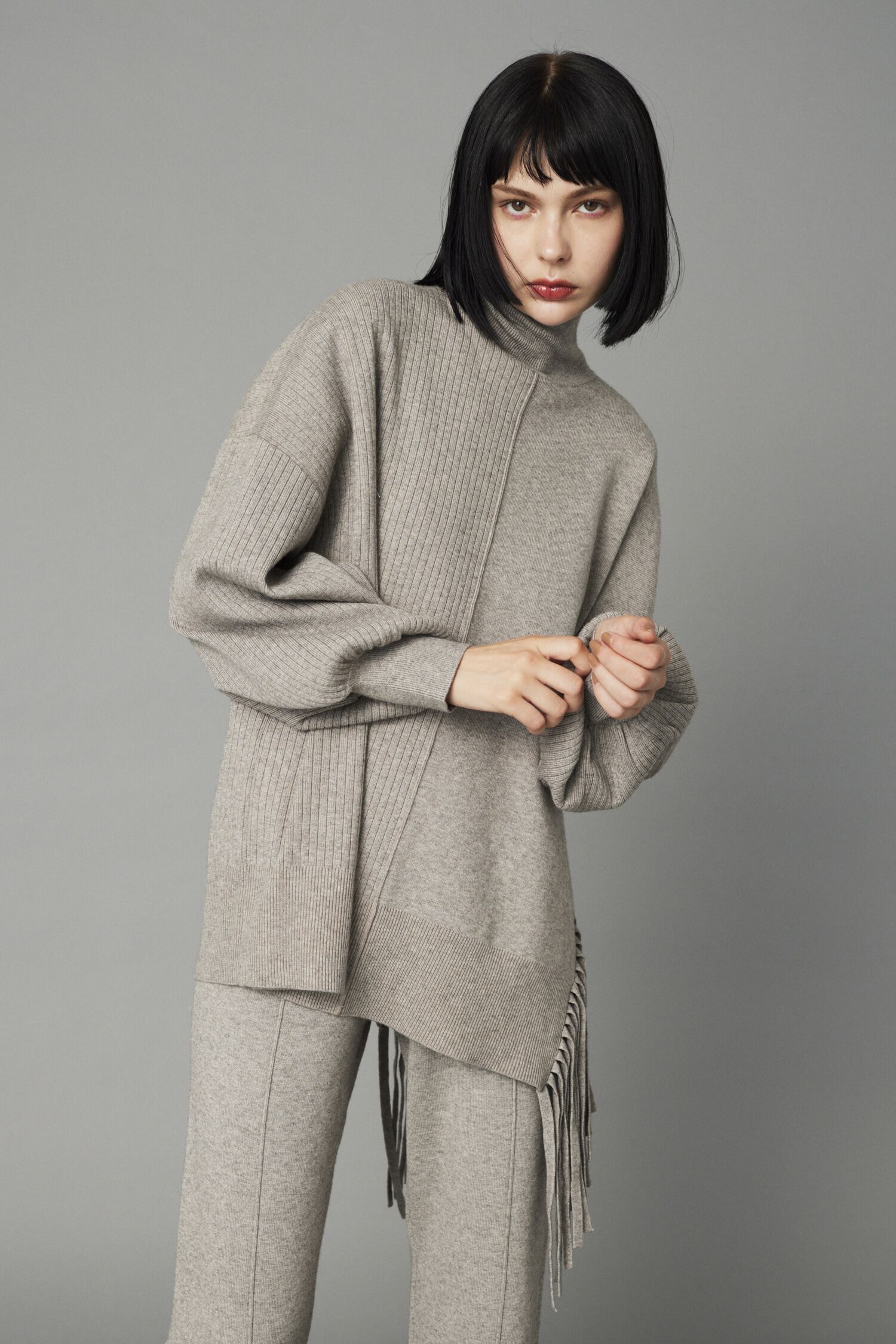 HeRIN.CYE「Fringe knit tops」|ニット・セーター|T.GRY