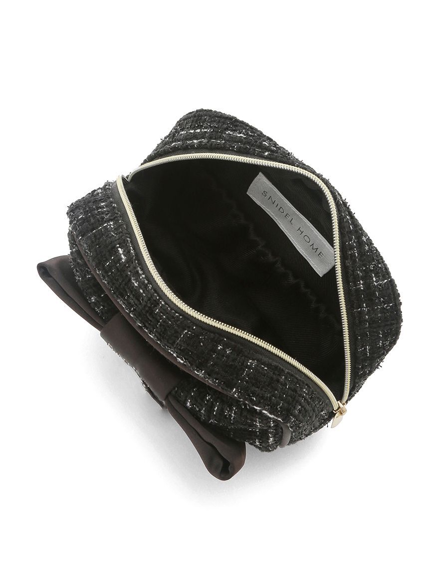 SNIDEL HOME「ツイードリボンポーチ」|ポーチ|