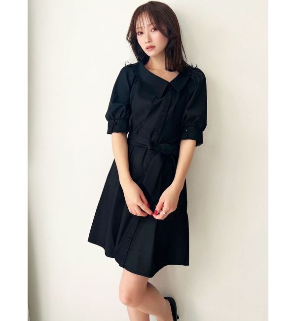RESEXXY「アシメカラーシャツミニワンピース」|ワンピース|