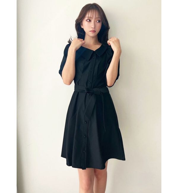 RESEXXY「アシメカラーシャツミニワンピース」|ワンピース|