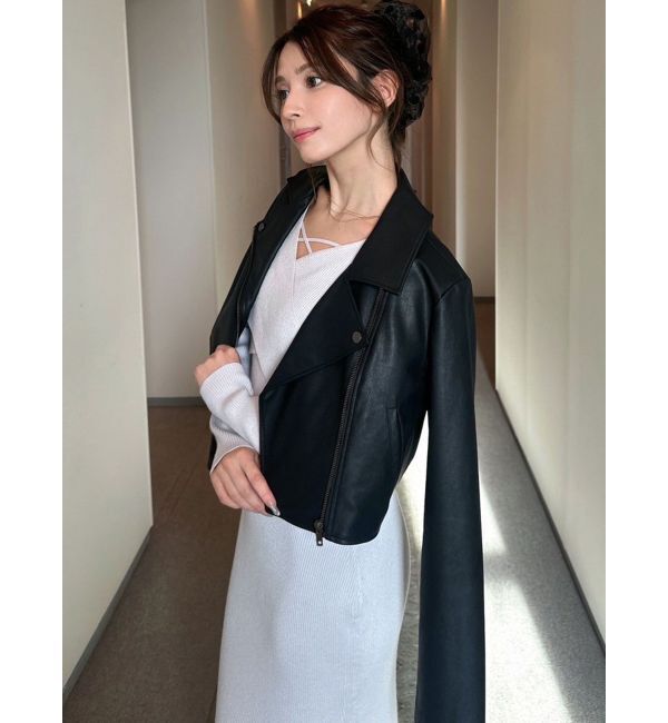RESEXXY「フェイクレザーライダースジャケット」|ライダースジャケット|