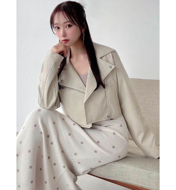 RESEXXY「フェイクレザーライダースジャケット」|ライダースジャケット|