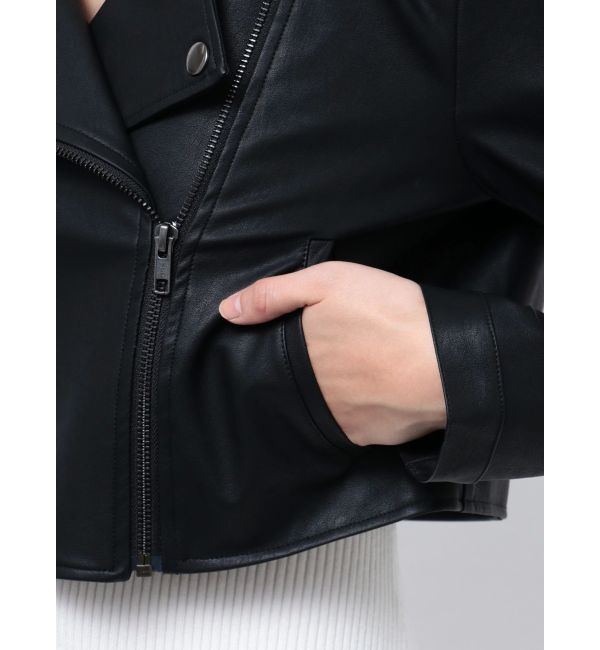 RESEXXY「フェイクレザーライダースジャケット」|ライダースジャケット|