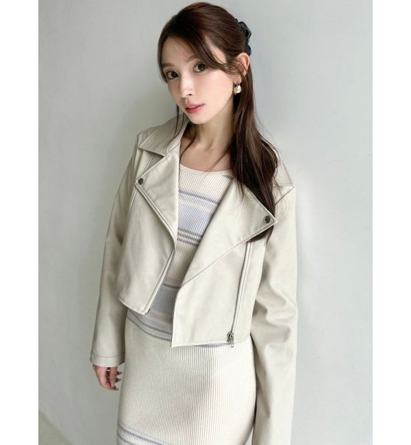 RESEXXY「フェイクレザーライダースジャケット」|ライダースジャケット|