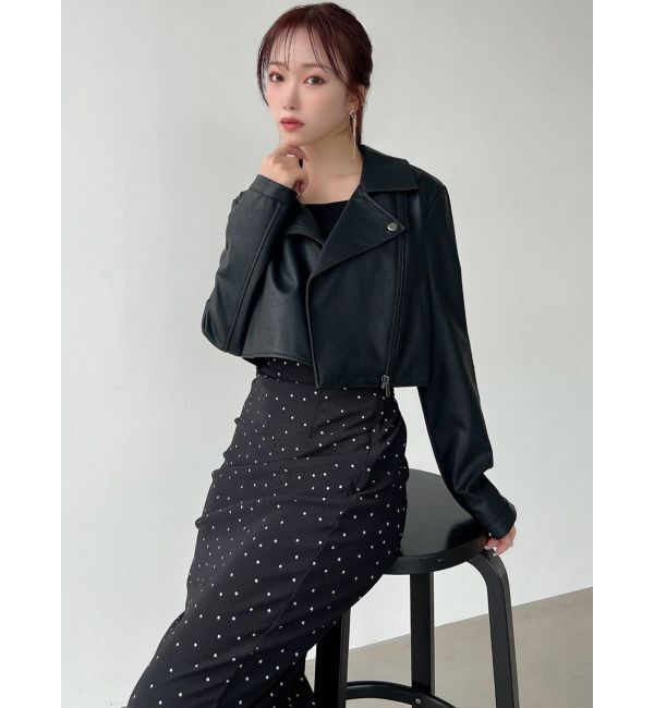 RESEXXY「フェイクレザーライダースジャケット」|ライダースジャケット|