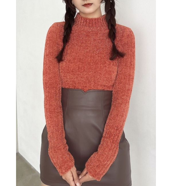 dazzlin「モールニットインナートップス」|ニット・セーター|オレンジ