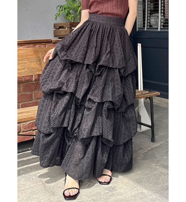 dazzlin「コットンレースバルーンタックスカート」|スカート|