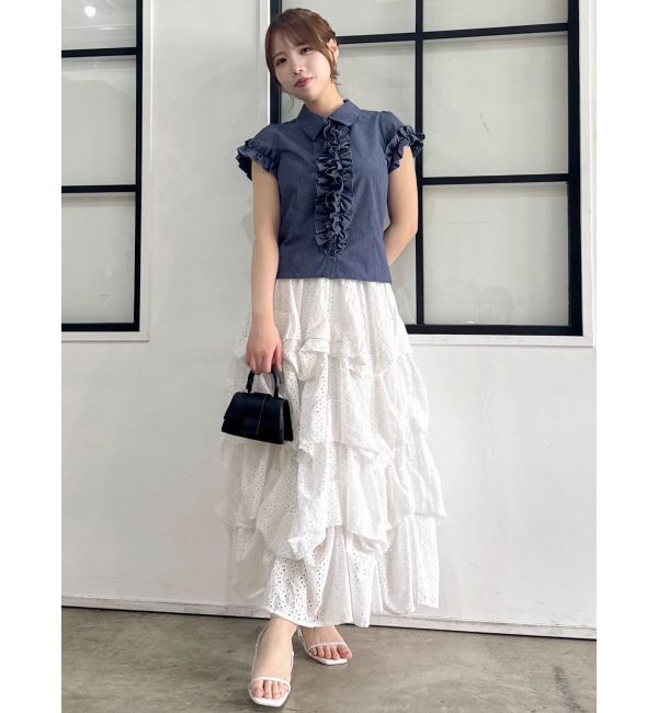 dazzlin「コットンレースバルーンタックスカート」|スカート|