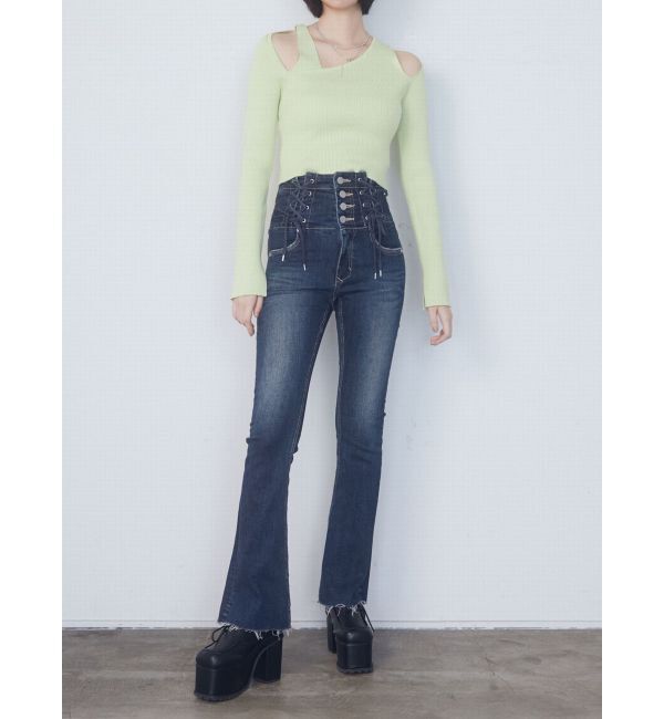 EMODA「レイヤードストラップスキンニット」|ニット・セーター|