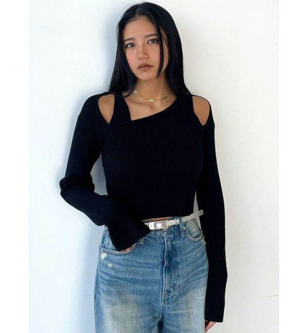 EMODA「レイヤードストラップスキンニット」|ニット・セーター|