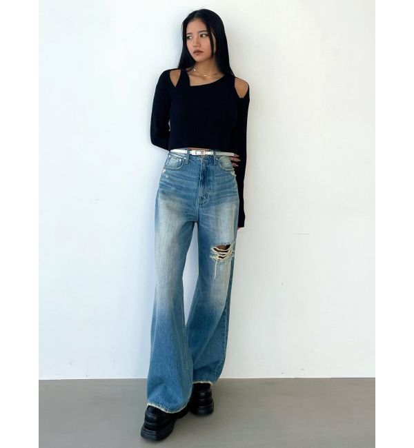 EMODA「レイヤードストラップスキンニット」|ニット・セーター|