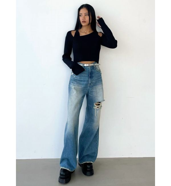 EMODA「レイヤードストラップスキンニット」|ニット・セーター|