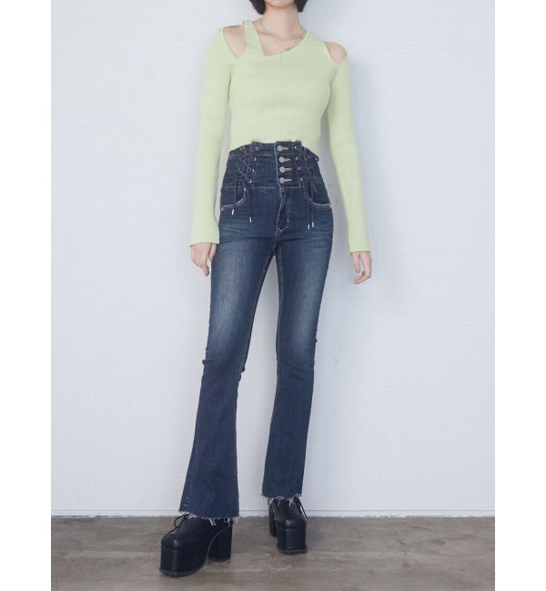 EMODA「レイヤードストラップスキンニット」|ニット・セーター|