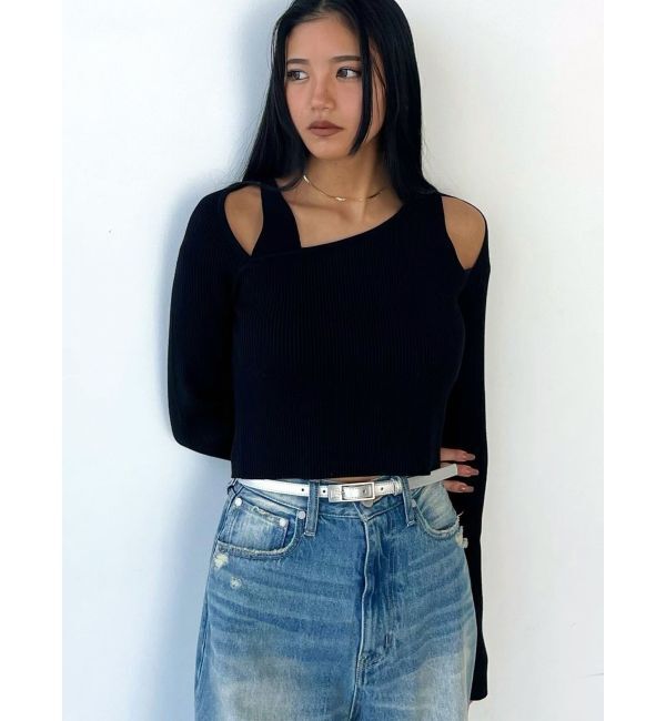 EMODA「レイヤードストラップスキンニット」|ニット・セーター|