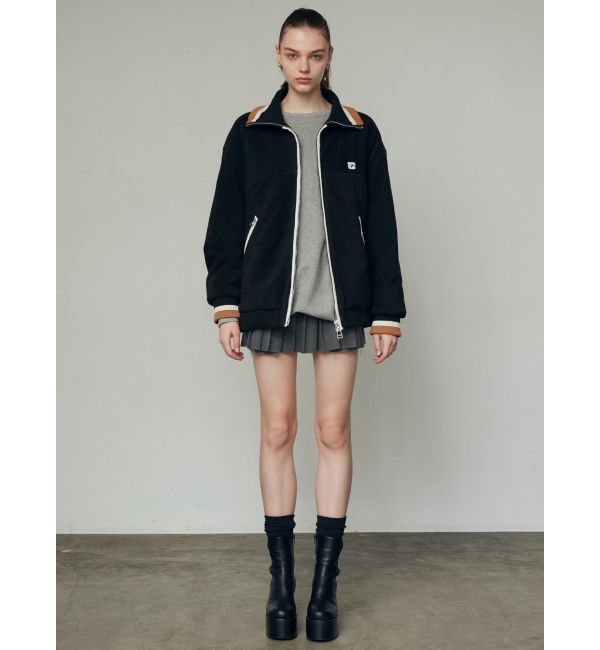 EMODA「リブカラーフリースブルゾン」|ブルゾン・スタジャン|