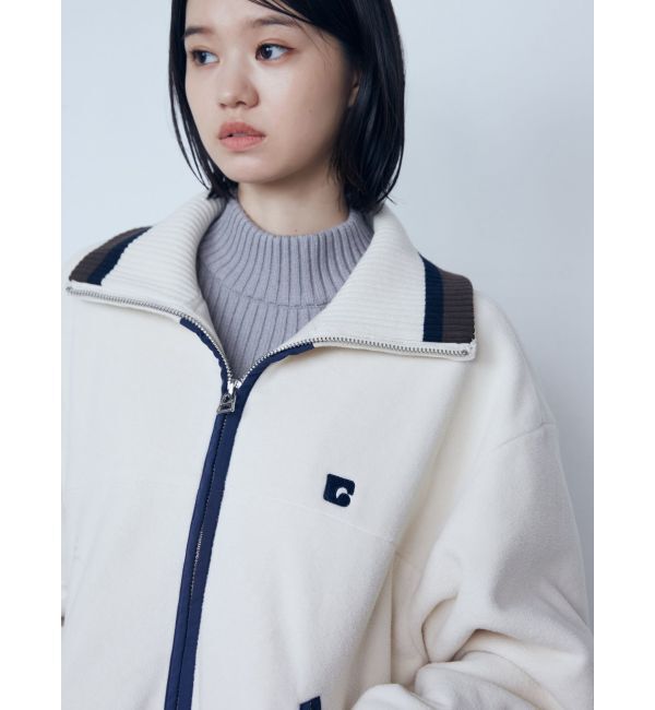 EMODA「リブカラーフリースブルゾン」|ブルゾン・スタジャン|