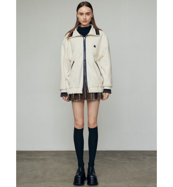 EMODA「リブカラーフリースブルゾン」|ブルゾン・スタジャン|