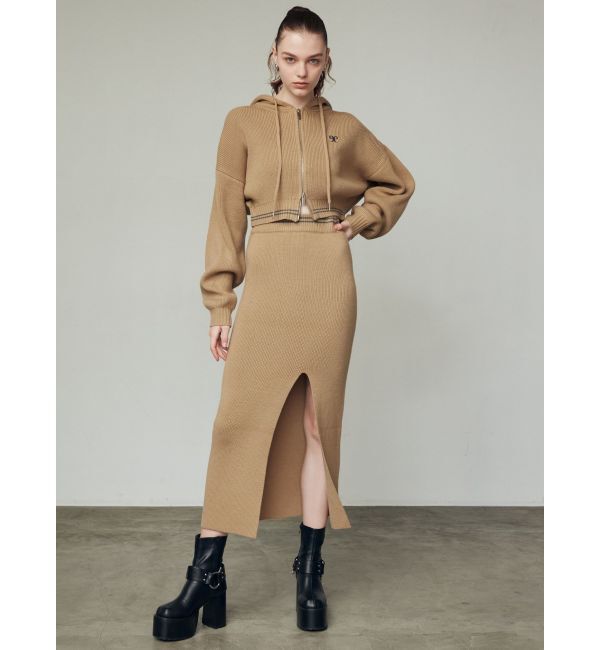 EMODA「チューズニットフードカーディガン」|ニット・セーター|