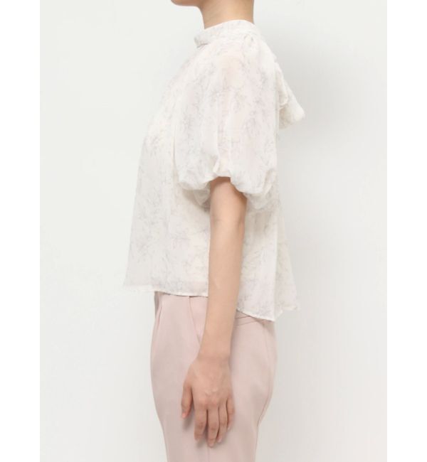 MERCURYDUO「2WAYシアー花柄リボンブラウス」|シャツ・ブラウス|