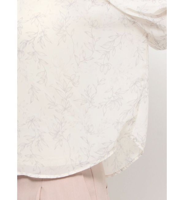 MERCURYDUO「2WAYシアー花柄リボンブラウス」|シャツ・ブラウス|