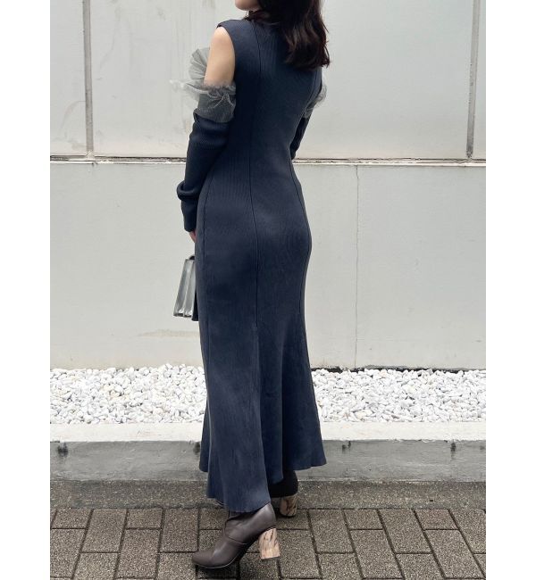 MERCURYDUO「チュールドッキングフレアマーメイドワンピース」|ワンピース|