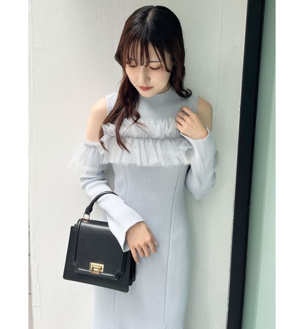 MERCURYDUO「チュールドッキングフレアマーメイドワンピース」|ワンピース|