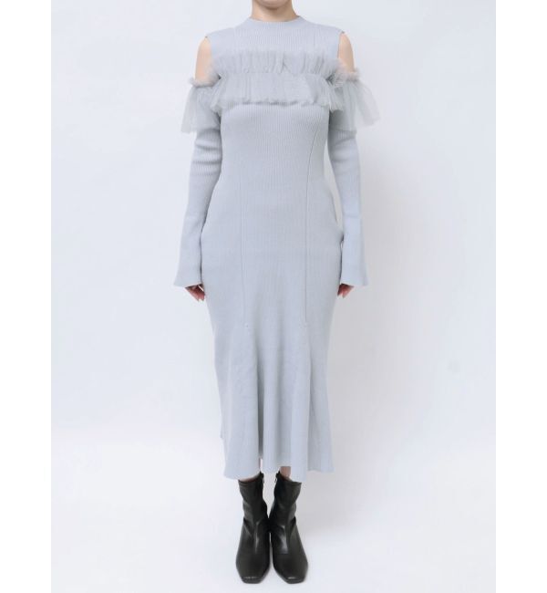 MERCURYDUO「チュールドッキングフレアマーメイドワンピース」|ワンピース|