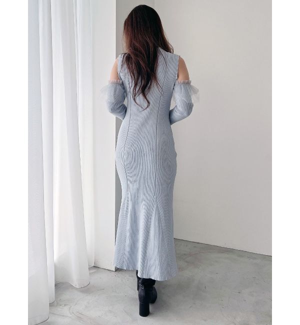 MERCURYDUO「チュールドッキングフレアマーメイドワンピース」|ワンピース|