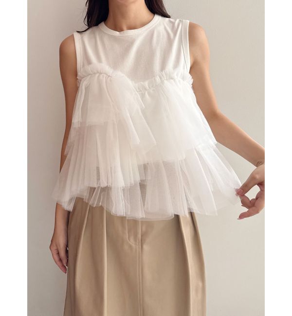 MERCURYDUO「【OUNNOUN】デザインペプラムタンクトップ」|タンクトップ|