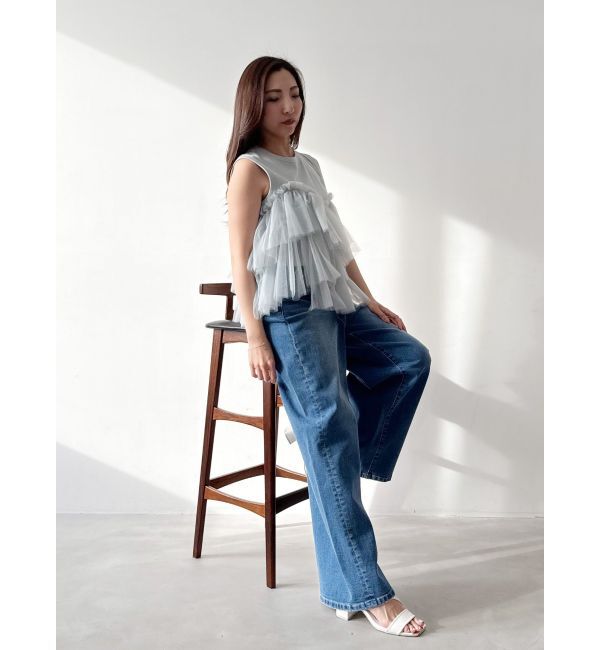 MERCURYDUO「【OUNNOUN】デザインペプラムタンクトップ」|タンクトップ|