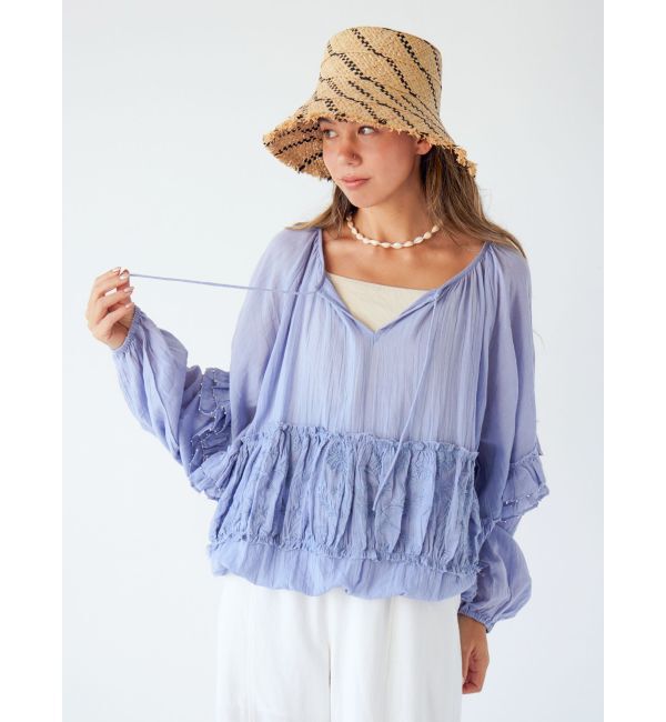 Ungrid「ビーズデザインスリーブボリュームブラウス」|シャツ・ブラウス|