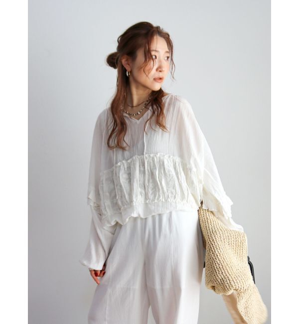 Ungrid「ビーズデザインスリーブボリュームブラウス」|シャツ・ブラウス|