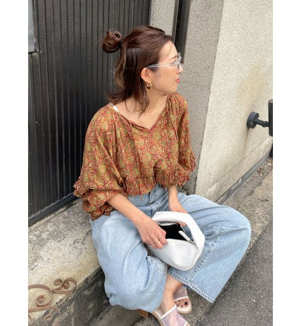 Ungrid「ビーズデザインスリーブボリュームブラウス」|シャツ・ブラウス|