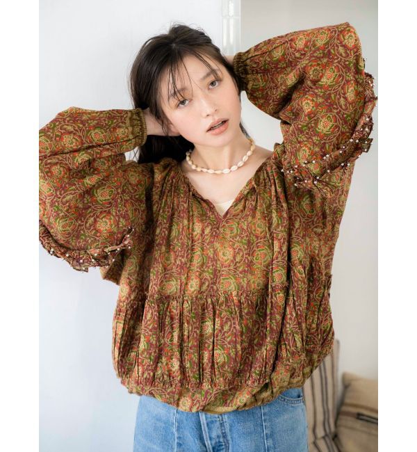 Ungrid「ビーズデザインスリーブボリュームブラウス」|シャツ・ブラウス|