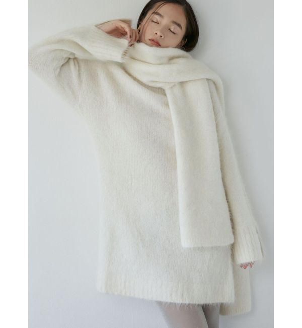 LAGUNAMOON「アルパカシャギーニットストール」|ストール|