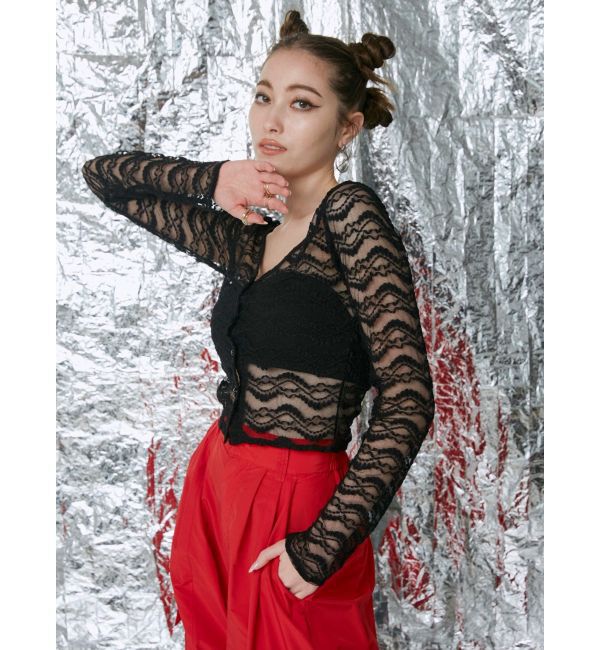 EVRIS「クロップドレーストップス」|Tシャツ・カットソー|