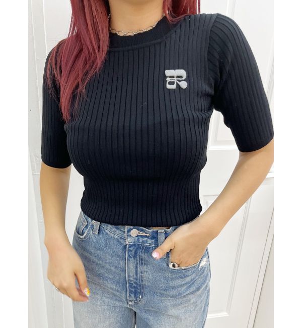 EVRIS「ロゴワンポイントニットトップス」|ニット・セーター|