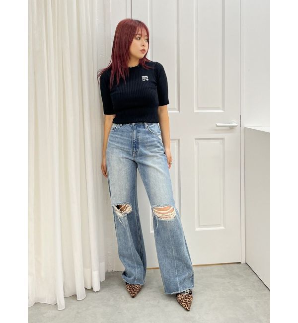 EVRIS「ロゴワンポイントニットトップス」|ニット・セーター|