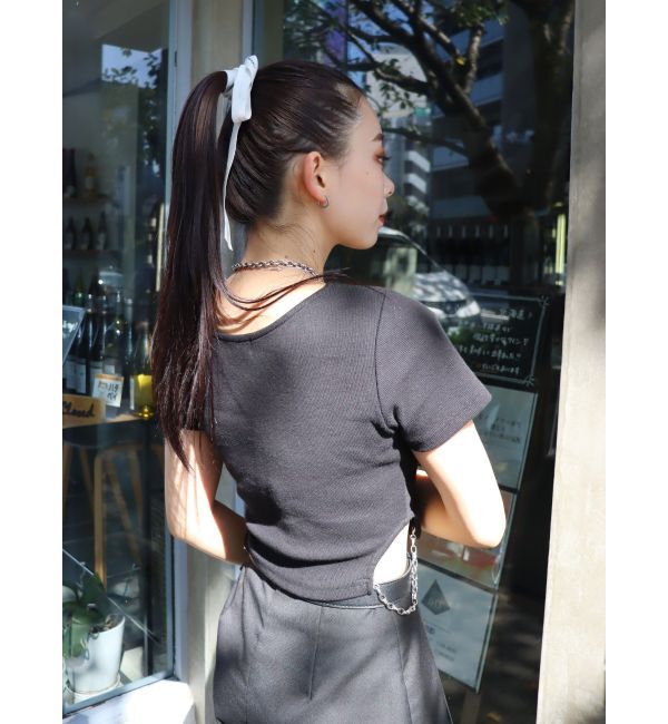 EVRIS「サイドチェーンショートトップス」|Tシャツ・カットソー|