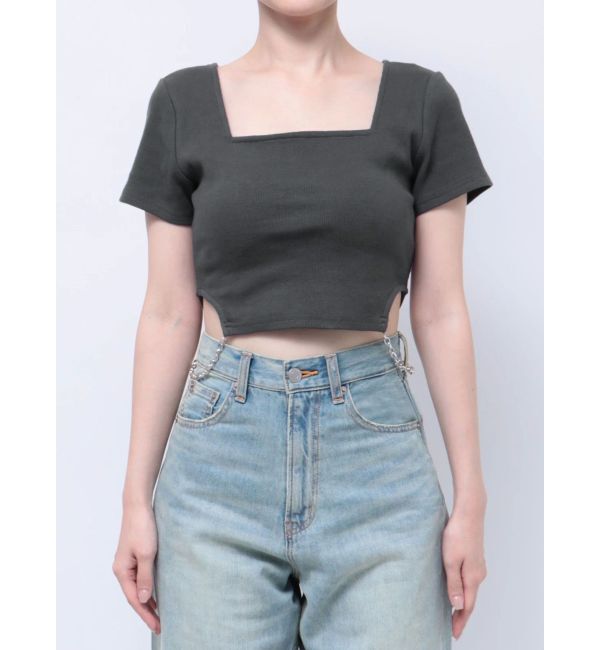 EVRIS「サイドチェーンショートトップス」|Tシャツ・カットソー|