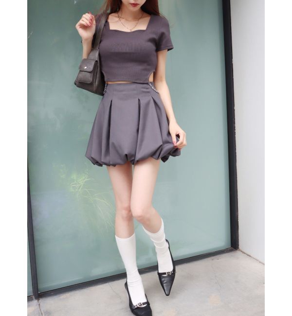 EVRIS「サイドチェーンショートトップス」|Tシャツ・カットソー|