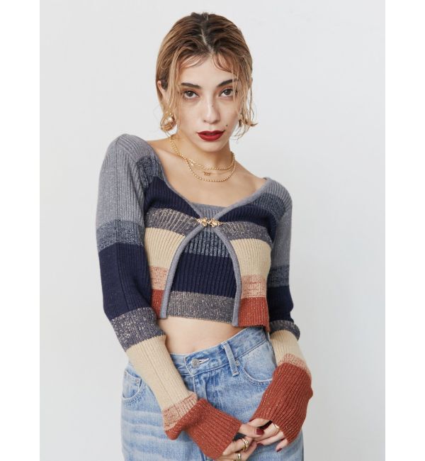 EVRIS「ラメアンサンブルニットトップス」|ニット・セーター|